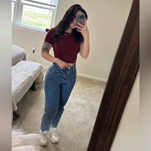 Burgundy Crop Top Tee from Target